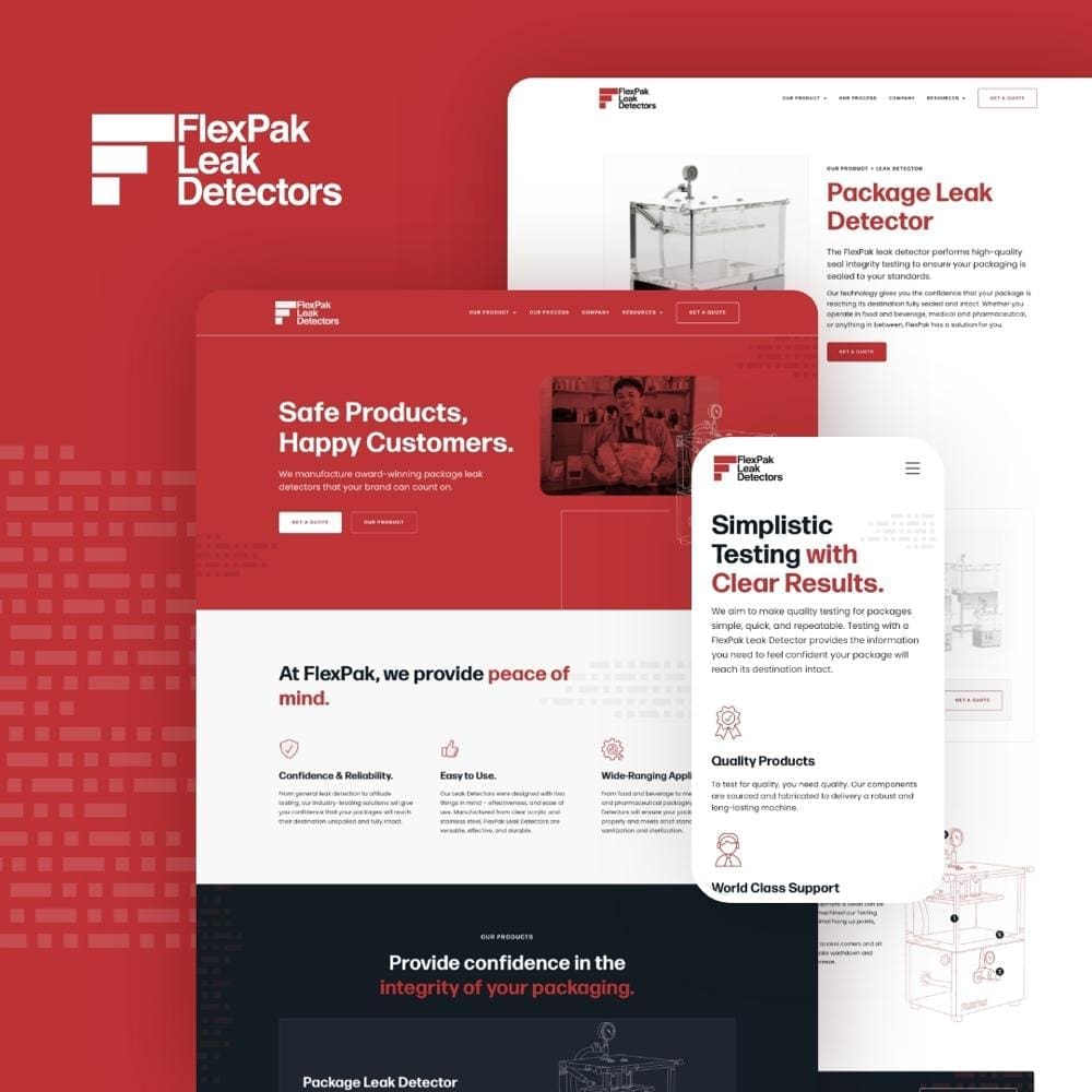 Flexpak Leak Detectors Website Design & Marketing Project